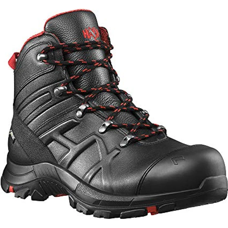 haix Black Eagle Safety 54 mid, S3 HRO Sicherheitsschuh mit GORE-TEX® Futter, schwarz/rot – Bild 1