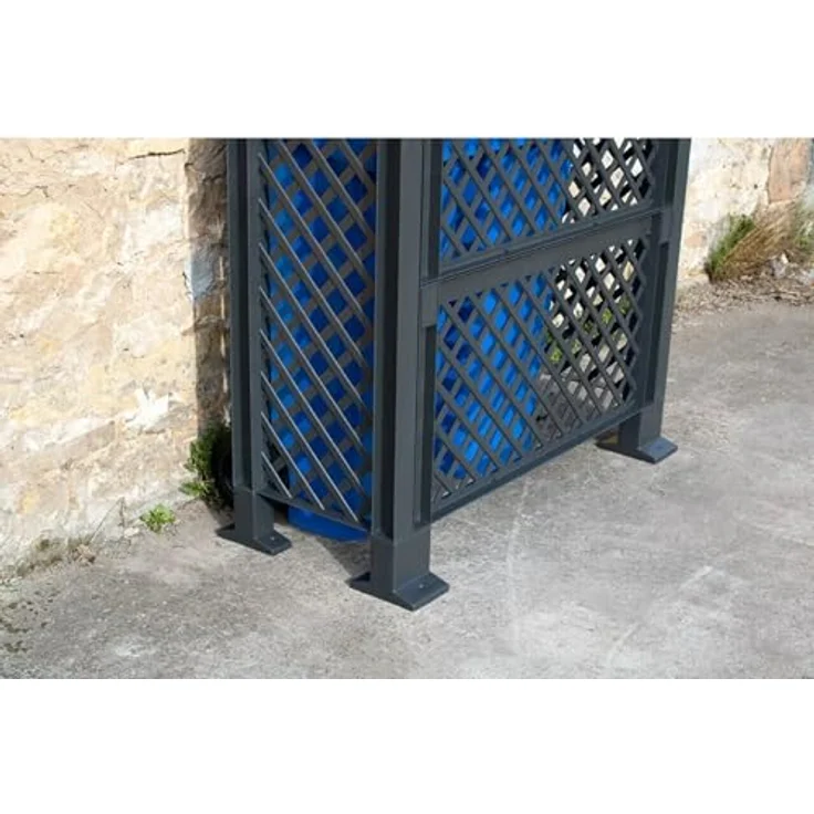 KHW Spalier, Sichtschutz für Mülltonen, 110x49x119 cm, robust und wetterfest, grün – Bild 5