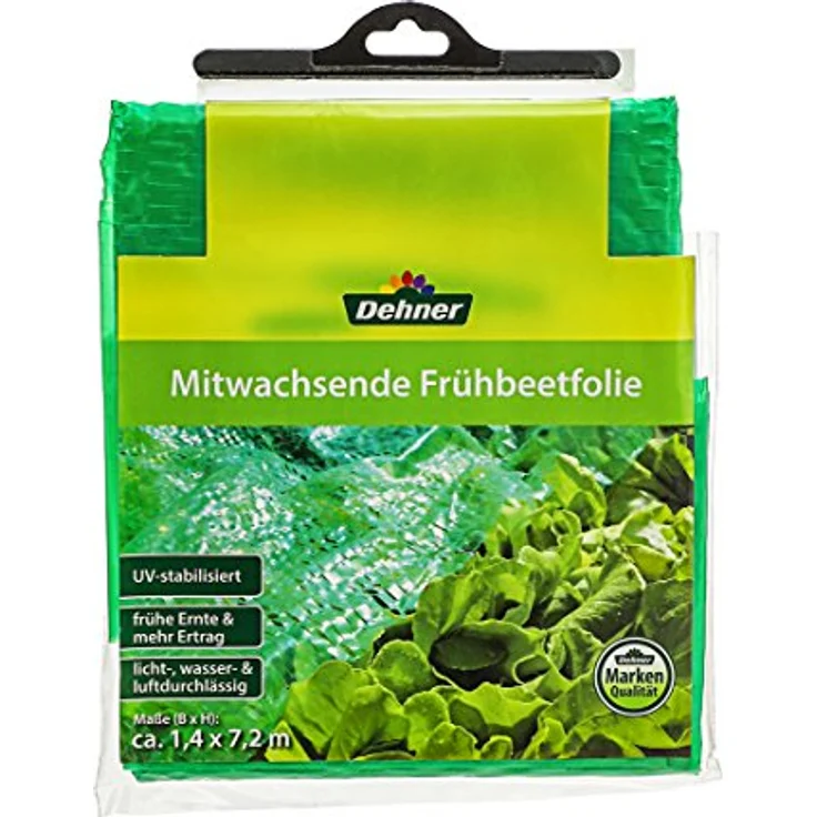 Dehner Frühbeetfolie mitwachsend, ca. 7.2 x 1.4 m, Kunststoff, grün – Bild 1