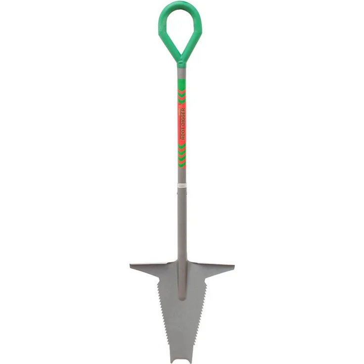 Starlyf Spaten Root Digger Wurzelspaten, (Spar Set, 1-St., 1er, 2er Pack oder mit Schaufel), Mehrzweckschaufel mit Schneidspitze, 124cm aus Manganstahl, grau