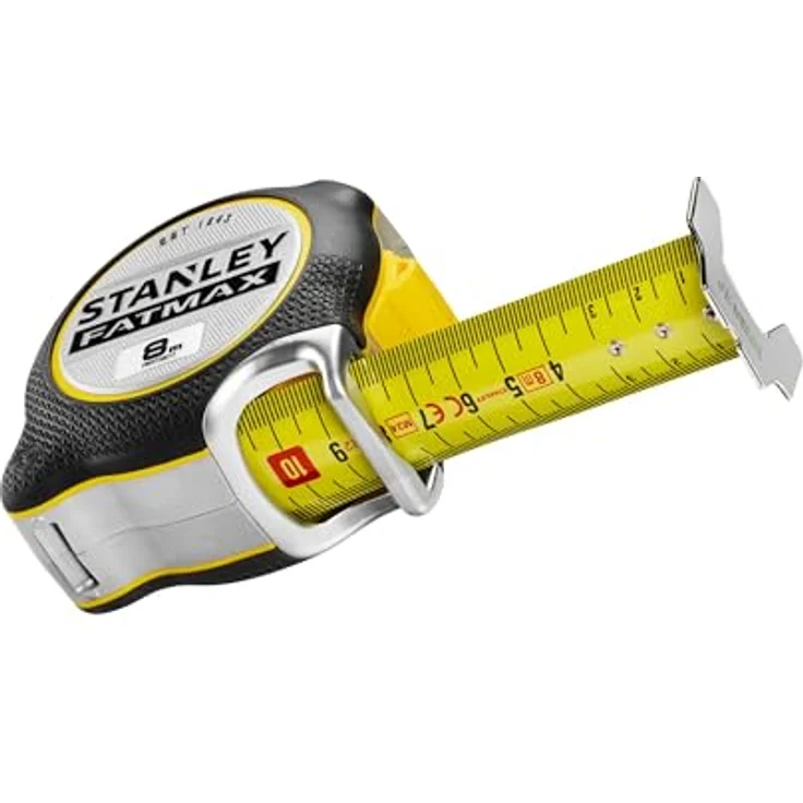 Dewalt Stanley FatMax Xtreme Maßband 8M, 32mm Breite, mit Fingerbremse und überdimensioniertem Haken, FMHT38217-0 – Bild 4