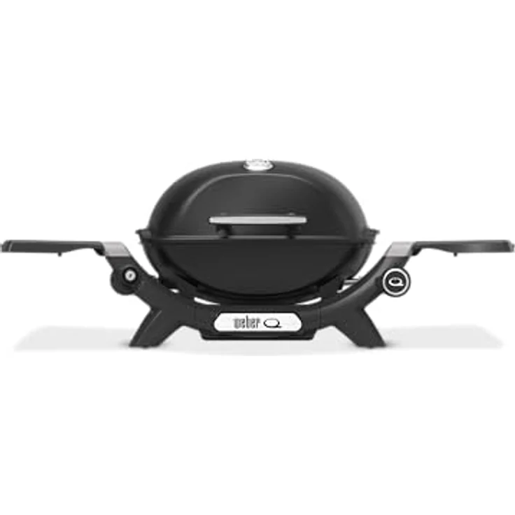 Weber Gasgrill Q1200N, kompakter Grill mit porzellanemailliertem Guss-Grillrost und Fettauffangschale, schwarz – Bild 3