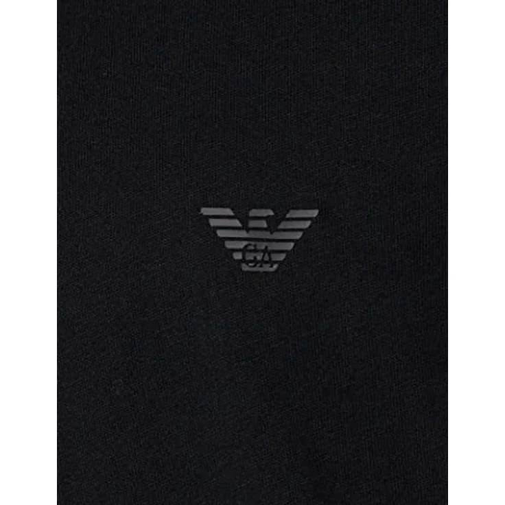 Emporio Armani Herren T-Shirt Casual, figurbetont, grau, Größe S, aus atmungsaktiver Baumwolle mit Rundhals-Ausschnitt und Eagle-Logo – Bild 5