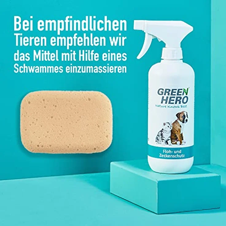 Green Hero Floh- und Zeckenschutz 500 ml das Zeckenspray und Flohmittel für Hunde und Katzen, effektives Flohspray für die direkte Anwendung auf dem Tier bei akutem Befall oder zum Schutz – Bild 5
