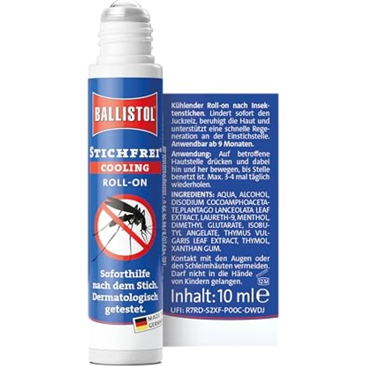 Ballistol Stichfrei Cooling Roll-On 10ml, Insektenstichheiler mit natürlicher Pflege und sofortiger Kühlung für empfindliche Haut – Bild 2