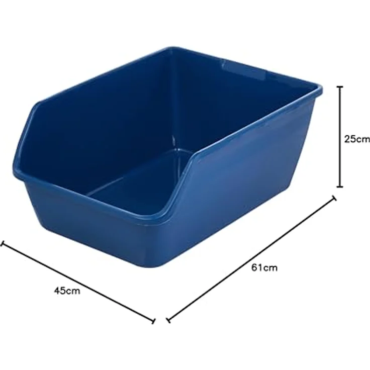 PAWISE High-Back Litter Pan, Katzenklo mit hoher Rückenlehne, 61x45x25cm – Bild 4
