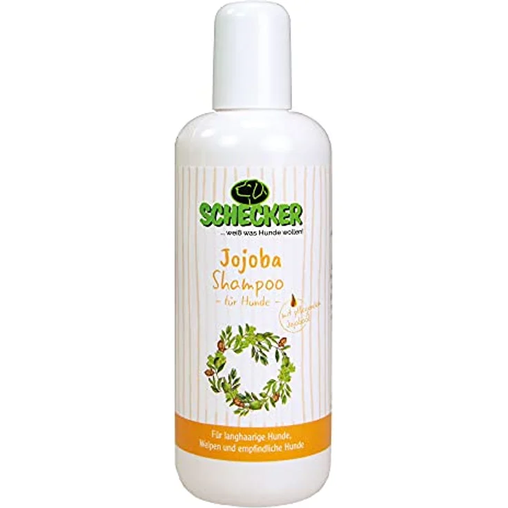 Schecker Jojoba Shampoo, mildes pH-neutrales Tiershampoo für empfindliche Haut, 250 ml – Bild 1