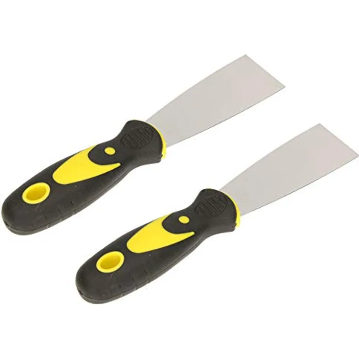 KOTARBAU® 2er Set Edelstahl Malerspachtel 40 mm Gipser Spachtel Universalspachtel Kratzer zum Entfernen Palettenmesser mit Gummigriff
