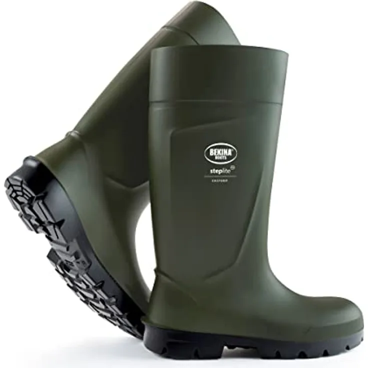 Bekina Steplite Easygrip S4 Sicherheitssneaker, isoliert bis -20°C, SRC-geprüfte Sohle, Stahlkappe, Grün Schwarz P, Größe 40