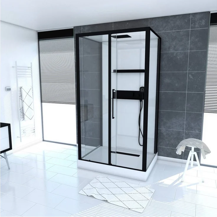 Marwell Komplettdusche White Isle, BxT: 115x90 cm, Einscheibensicherheitsglas, inkl. Armaturen – Bild 1