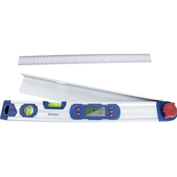 Dasqua 8301-2510, Digitaler Winkelmesser und Wasserwaage mit 220° Messbereich, hohe Messgenauigkeit ± 0,1 mm/m inkl. 2 Micro-Batterien