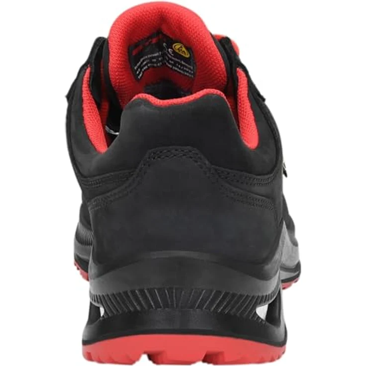ELTEN Sicherheitsschuhe STEWART XXG PRO GTX, Sicherheitshalbschuhe S3 HI CI ESD, Nubukleder, schwarz-rot, Größe 43 – Bild 5