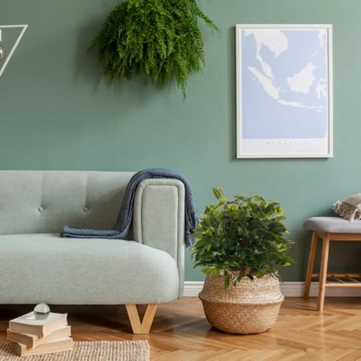 hjh OFFICE Kunstpflanze 65 cm FICUS II Deko Pflanze künstlich, Birkenfeige in natürlicher Optik, pflegeleichter Kunstbaum – Bild 5