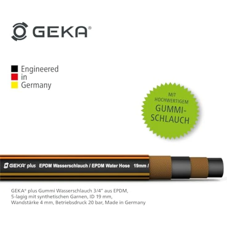 GEKA plus automatischer Schlauchaufroller EA15SK, mit Gummischlauch, rostfreie Edelstahlkonstruktion, individuell positionierbarer Schlauchstopper, vielseitige Montagemöglichkeiten – Bild 5