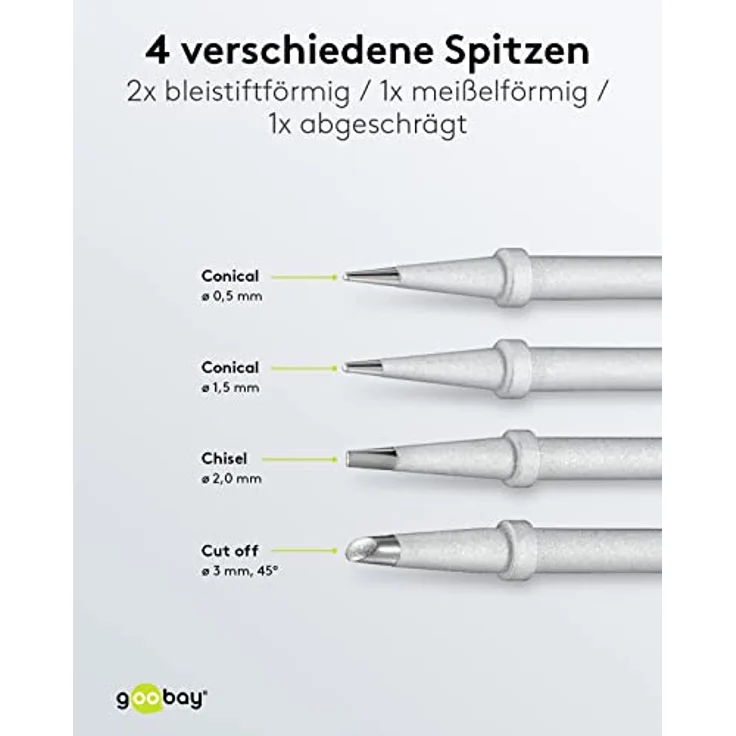 Fixpoint 51092 Ersatzlötspitzenset für Lötstation AP, 2 - 4 Verschiedene Ausführungen – Bild 4
