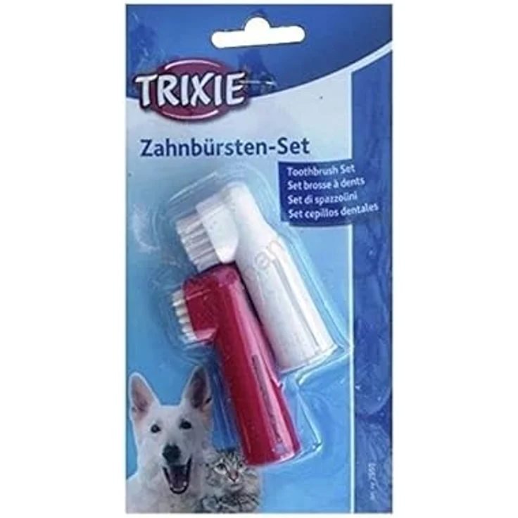 TRIXIE Zwei Zahnbürste Set für Hunde und Katzen 6 cm – Bild 2