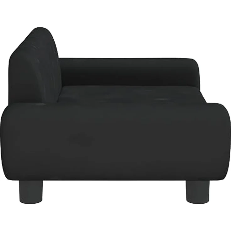 vidaXL Hundebett Schwarz 70x45x33 cm Samt – Bild 4