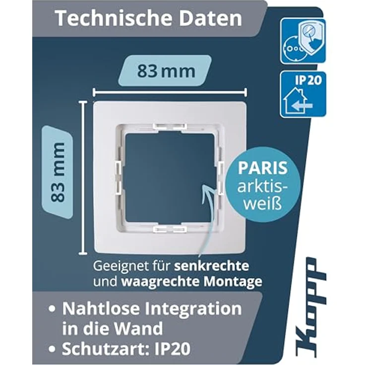 Kopp 402002013 Profipack 1-Fach Rahmen Paris, arktis 10 x 1 - Preisvergleich – Bild 2