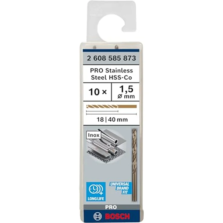 Bosch Professional Metallbohrer HSS-Cobalt (10 Stück, Ø 1,5 mm) – Bild 3