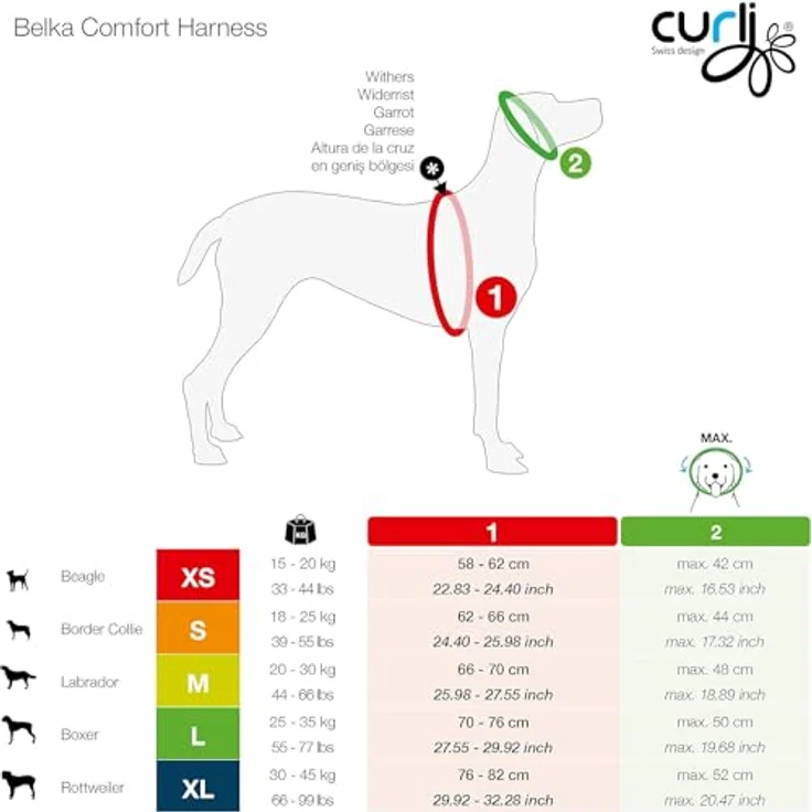Curli Magnetic Belka Comfort Harness Black M - Hundegeschirr mit magnetischen Schnallen und 3D Comfort Fit – Bild 4