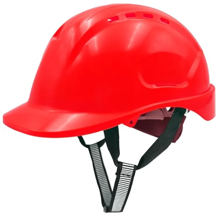 Mustbau GM-16 Bauhelm mit Kinnriemen und 6-Punkt-Gurt, verstellbar 52-66cm, EN 397 - Schwarz – Bild 1