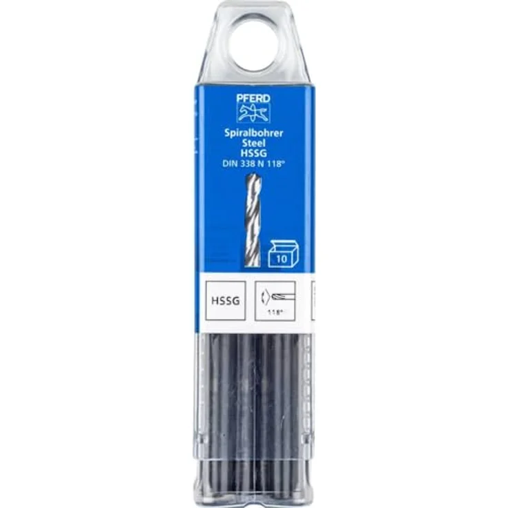 PFERD TOOLS Spiralbohrer STEEL, 10 Stück, Ø 6,5 mm, HSS-G N, DIN 338, 118°, präzise Bohrlöcher für Stahl, Aluminium und mehr – Bild 2