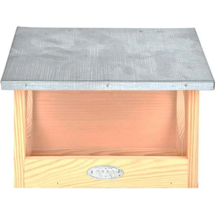 Esschert Design Eichhörnchen Futterhaus aus Kiefernholz , 25,3 x 17,6 x 18,7 cm, Nistkasten, Futterstation mit Zinkdach, witterungsbeständig – Bild 1