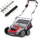 IKRA BOSCH 36V Akku 3in1 Vertikutierer Rasenlüfter IB-SR 36, Fangkorb 45l, Arbeitsbreite 36cm, ohne Akku & Ladegerät, Rasen-Vertikutierer mit 2-Walzen-System