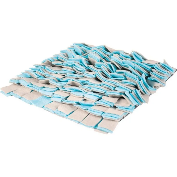 DUVO+ Tier-Intelligenzspielzeug Snackmatte blau/grau für Katzen, Maße: 35 x 35 cm