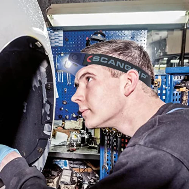 Scangrip I-VIEW Stirnlampe, 250 lm, mit Akku und Sensortechnologie, schwarz – Bild 3