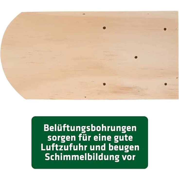 GARDIGO® Eichhörnchen Futterhaus aus Holz I Stabiles Holz mit Rindendach I Wetterfeste Futterstelle zum Aufhängen I Geschütztes Glas I Futterspender zum Eichhörnchen füttern I Nussspender – Bild 4