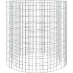 vidaXL Gabionen Feuerstelle, Gabione Feuerschale Feuerkorb, Steinkorb Gartenfeuer, Gartenkamin Steingabionen für Garten Terrasse, Verzinktes Eisen