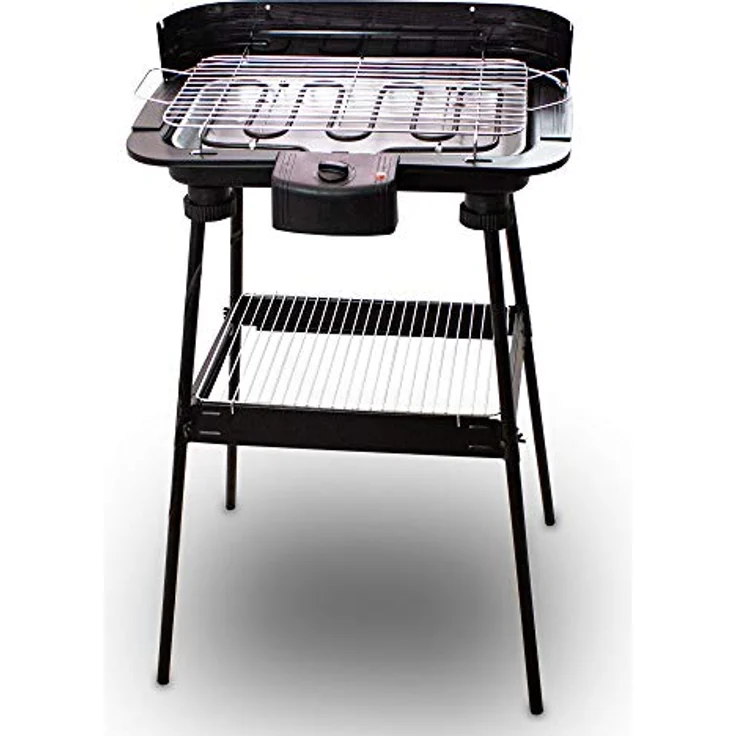 BITUXX Elektrischer Grill Standgrill Balkongrill Gartengrill Elektrogrill 2200 Watt, Edelstahl-Heizelemente, Fettauffangwanne mit 1,4L Wasser, Tischgrill Funktion – Bild 2