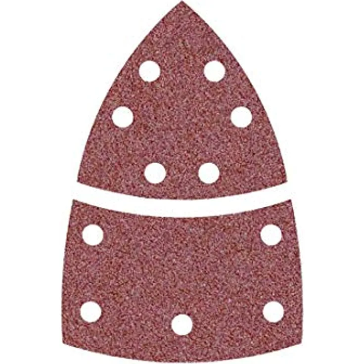 MioTools Fox Klett-Schleifblätter 93/62 x 102 mm, 11-Loch, Normalkorund, für Deltaschleifer, K240, 50 Stk.