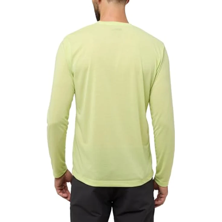 Jack Wolfskin VONNAN Ls T M, Herren Long Sleeve Shirt, Gelb, TEXADRI Material mit MICROBAN® Technologie, Größe S – Bild 2