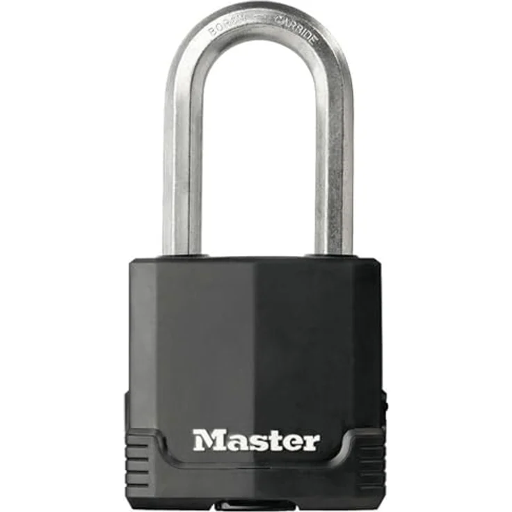MASTER LOCK Hochsicherheits Vorhängeschloss [Schloss mit Schlüssel] [Beschichtetem Laminiertem Stahl] [Wetterfest] [Large Bügel] M115EURDLH - Ideal für Lagerräume, Lagerschuppen, Garagen, Zäune – Bild 2