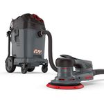 MENZER Exzenterschleifer ETS 150 5.0 + VCL 550 PRO Antistatic, Set mit Sicherheitssauger, Nass-Trocken-Sauger, 5,0 mm Hub, max. 10000 U/min