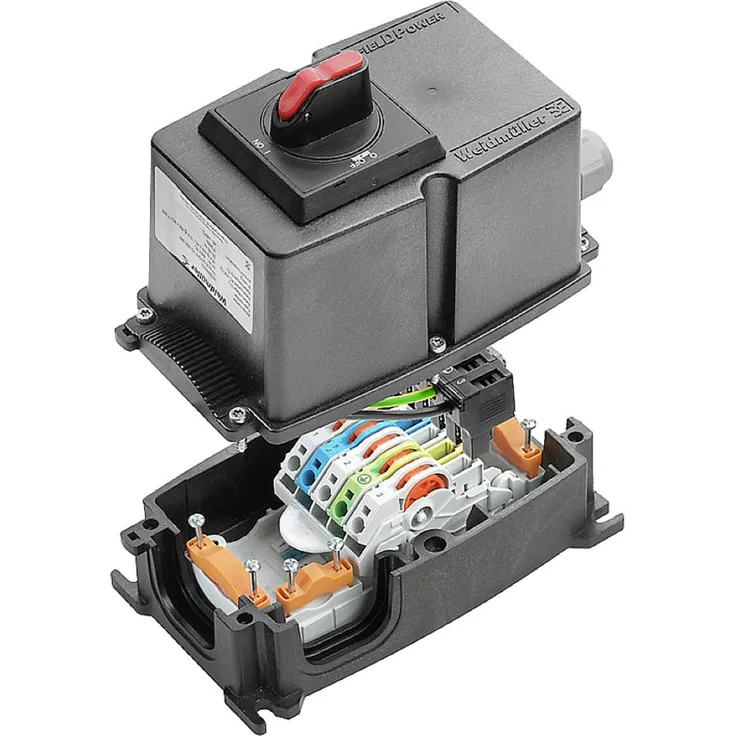 Weidmüller FP BOX ON/OFF VG M20 3AN, flexible Verteiler-Box für 2.5-6mm² und 1.5-6mm², Schwarz