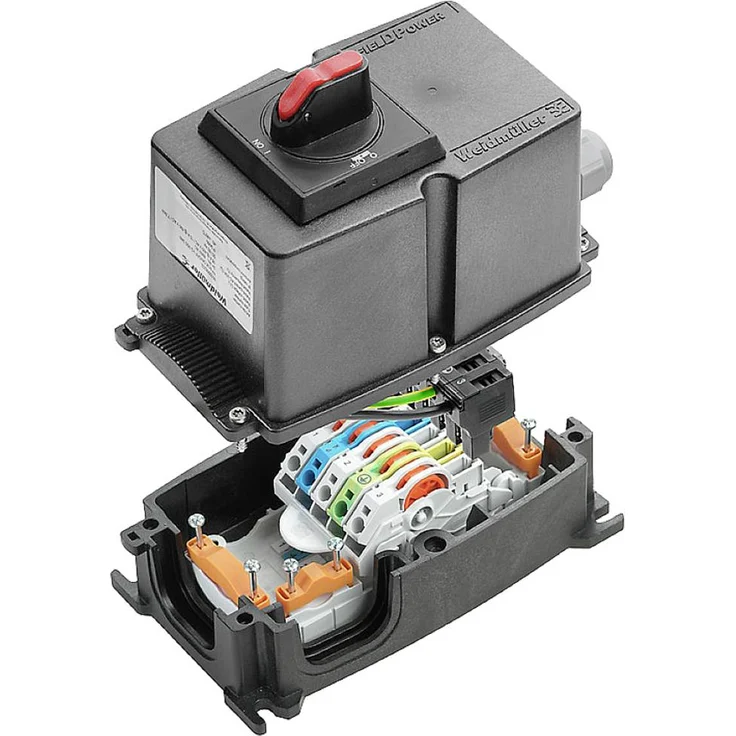 Weidmüller FP BOX ON/OFF VG M20 3AN, flexible Verteiler-Box für 2.5-6mm² und 1.5-6mm², Schwarz