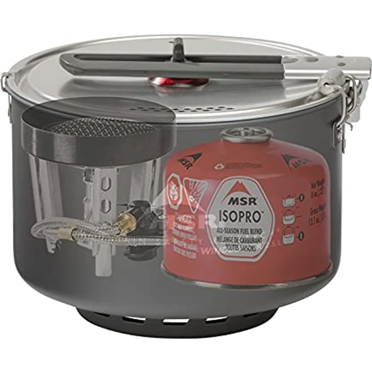 MSR WindBurner Group Stove, winddichter Gaskocher mit 2,5 l keramikbeschichtetem Antihafttopf für bis zu 4 Personen – Bild 3