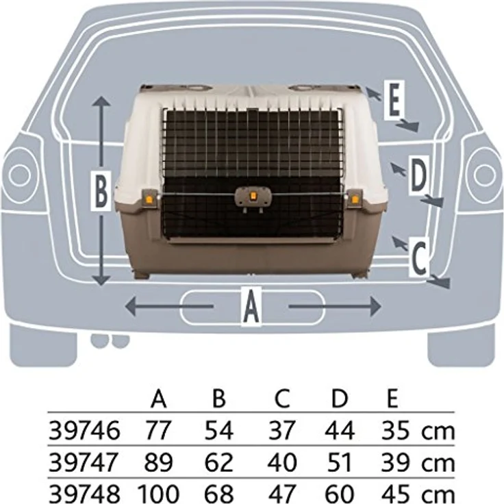 Nobby Autobox Skudo Car, große Transportbox für Hunde, grau, 100 x 60 x 65 cm – Bild 2