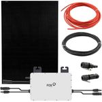 FOX ESS Balkonkraftwerk mit 400W Solarpanel, M1-800-E 0,8kW, TopCon 440 Watt Full Black, PV-Anlage in Schwarz