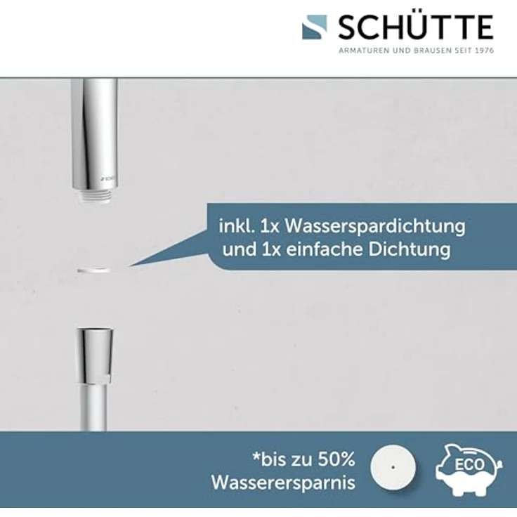 Schütte Handbrause IBIZA, 3-fach verstellbar mit Antikalk-Noppen, wassersparend und pulsierend – Bild 4
