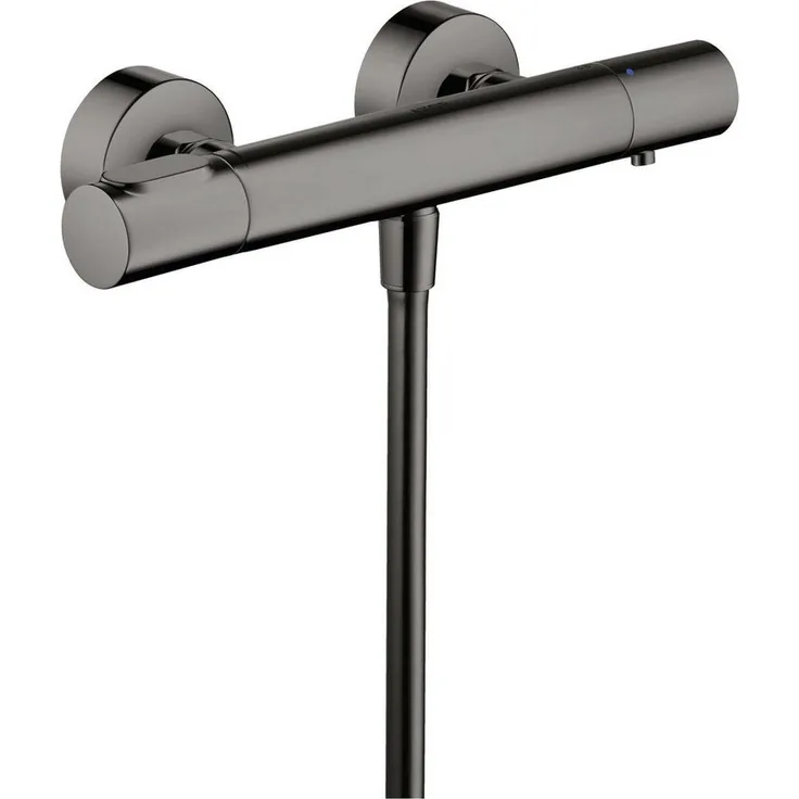 hansgrohe Axor Citterio M Brausethermostat Aufputz, Polished Black Chrome, 1 Verbraucher, Keramikventil, Sicherheitssperre, temperaturregulierbar