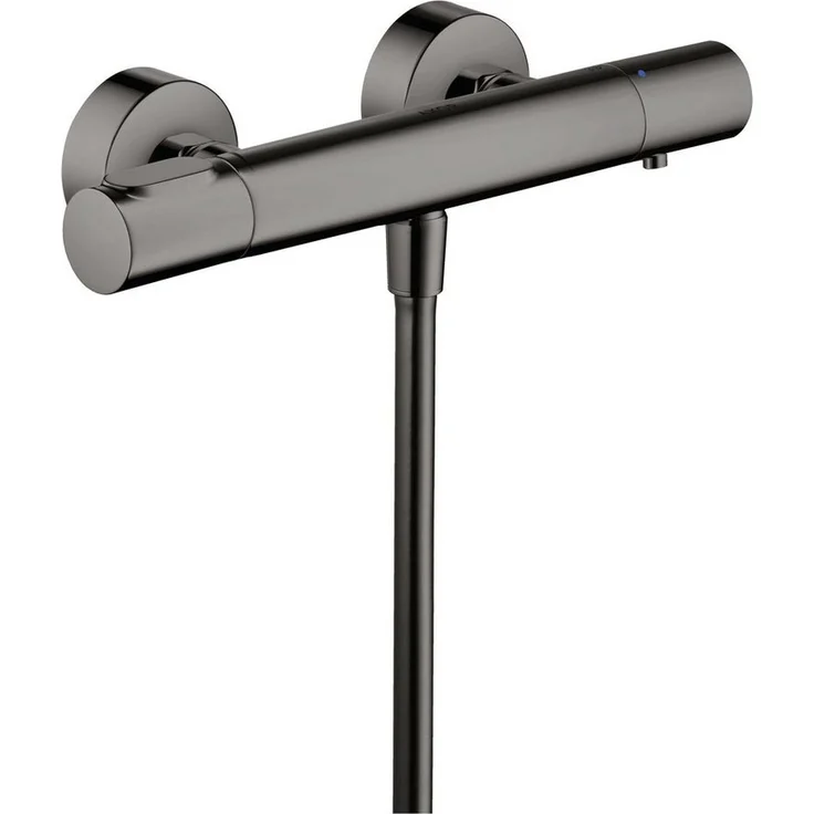 hansgrohe Axor Citterio M Brausethermostat Aufputz, Polished Black Chrome, 1 Verbraucher, Keramikventil, Sicherheitssperre, temperaturregulierbar