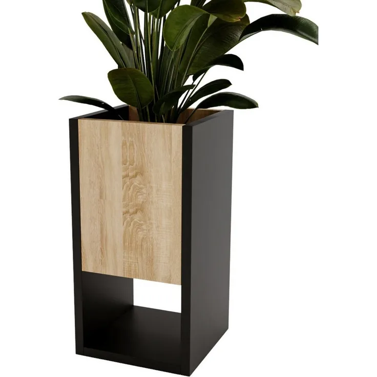 CraftPAK Blumenständer für Innenräume, Pflanzkasten ohne Einsatz, 45x22,6x22,6cm, Schichtholz, modernes Design