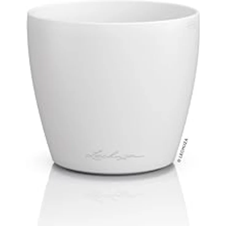 Lechuza® Übertopf Classico Color 10 DECO, Pflanzgefäß aus robustem Kunststoff, 0,7 L, weiß – Bild 1