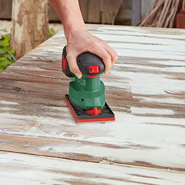 Bosch Akku-Schleifer UniversalSander 18V-10 (ohne Akku; 18 Volt System; für die DIY-Holzbearbeitung; 32x Schleifpapier; im Karton) – Amazon Edition – Bild 3