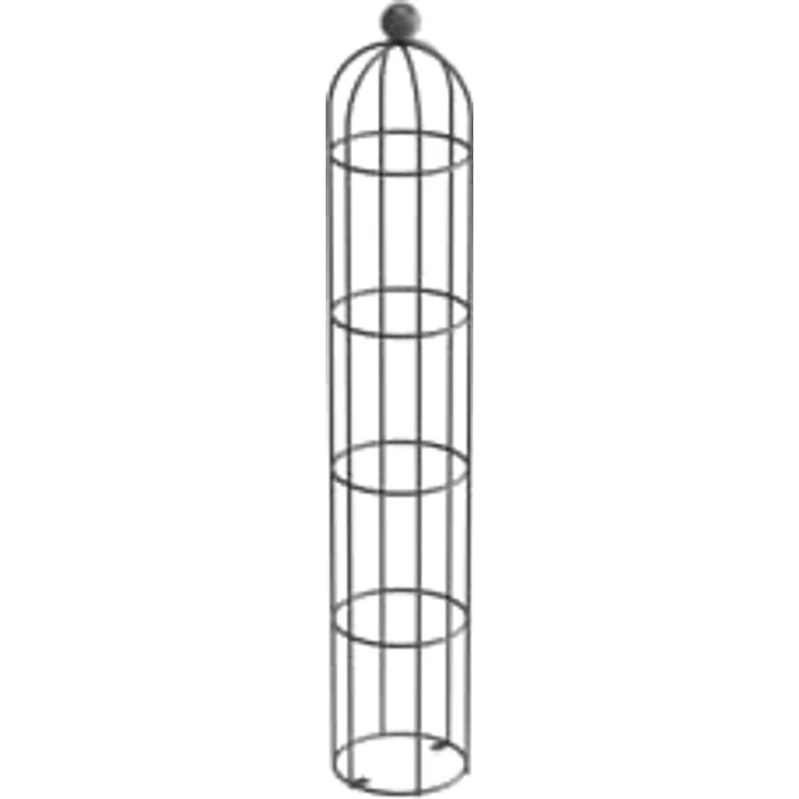 ELEO Rankobelisk „Messina“ I massiver Obelisk aus Schmiedeeisen I in 2 verschiedenen Größen I dekorativer & praktischer Rankobelisk aus Metall (klein, pulverbeschichtet)