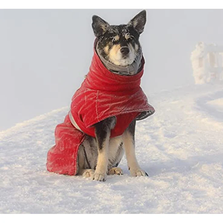 Hurtta Extreme Warmer Hundemantel, Winterjacke für Hunde Weinrot 30 cm – Bild 2